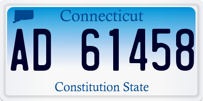CT license plate AD61458