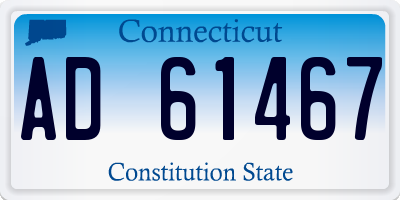 CT license plate AD61467