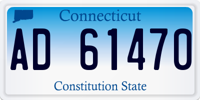 CT license plate AD61470