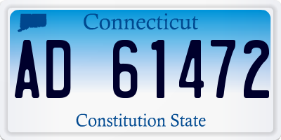 CT license plate AD61472
