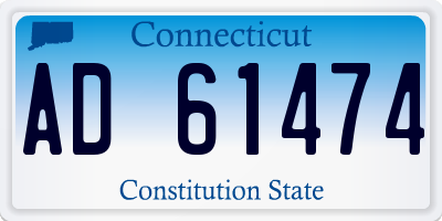 CT license plate AD61474