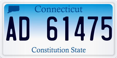 CT license plate AD61475