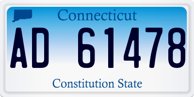 CT license plate AD61478