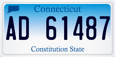 CT license plate AD61487