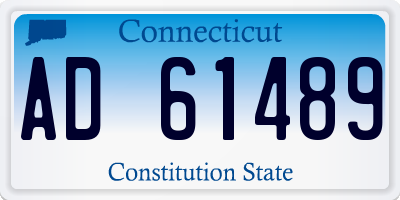 CT license plate AD61489