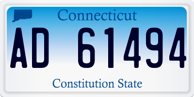 CT license plate AD61494