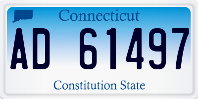 CT license plate AD61497