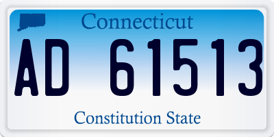CT license plate AD61513