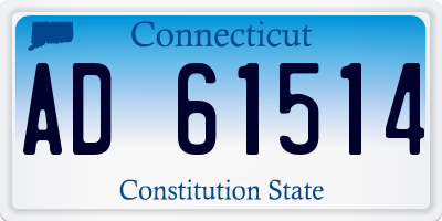 CT license plate AD61514