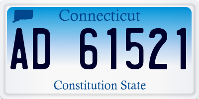 CT license plate AD61521