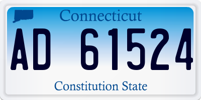 CT license plate AD61524