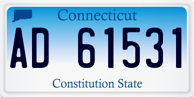 CT license plate AD61531