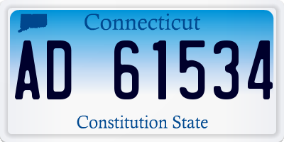 CT license plate AD61534