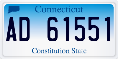 CT license plate AD61551