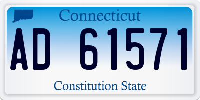 CT license plate AD61571