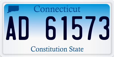CT license plate AD61573