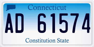 CT license plate AD61574