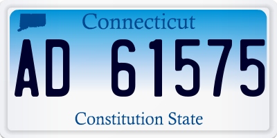 CT license plate AD61575