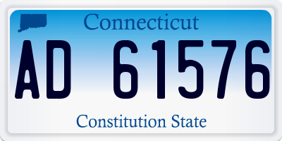 CT license plate AD61576