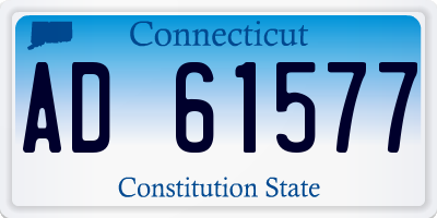 CT license plate AD61577