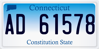 CT license plate AD61578