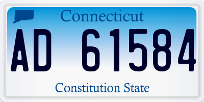 CT license plate AD61584