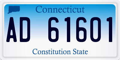 CT license plate AD61601