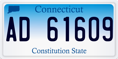 CT license plate AD61609