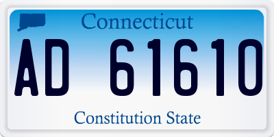 CT license plate AD61610