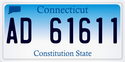 CT license plate AD61611