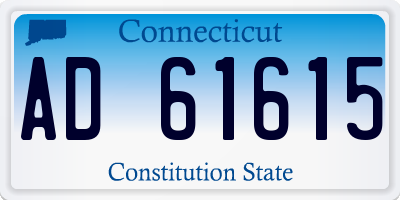 CT license plate AD61615