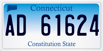 CT license plate AD61624