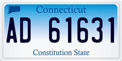 CT license plate AD61631