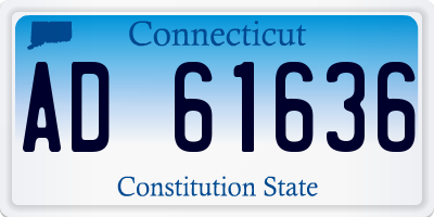 CT license plate AD61636