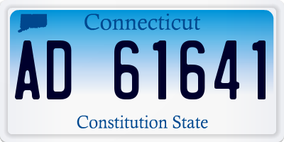 CT license plate AD61641