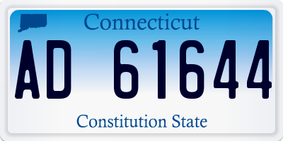 CT license plate AD61644