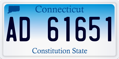 CT license plate AD61651