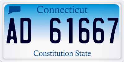 CT license plate AD61667