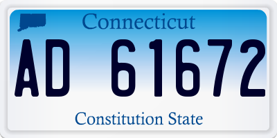 CT license plate AD61672