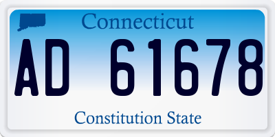 CT license plate AD61678