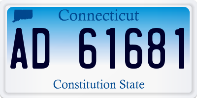 CT license plate AD61681