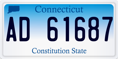 CT license plate AD61687