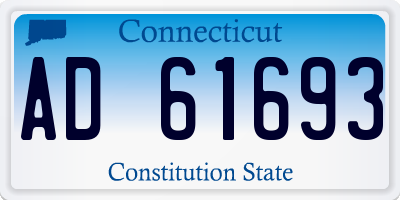 CT license plate AD61693