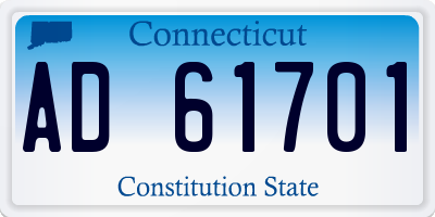 CT license plate AD61701
