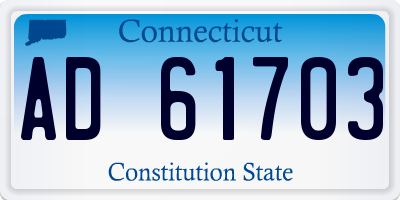 CT license plate AD61703