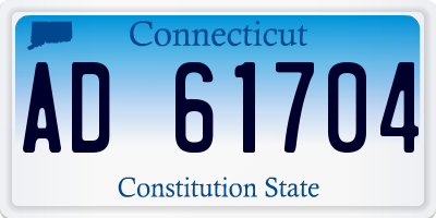 CT license plate AD61704