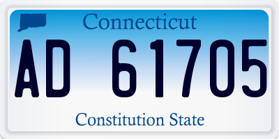 CT license plate AD61705