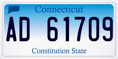 CT license plate AD61709