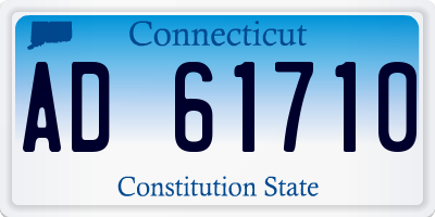 CT license plate AD61710