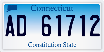 CT license plate AD61712